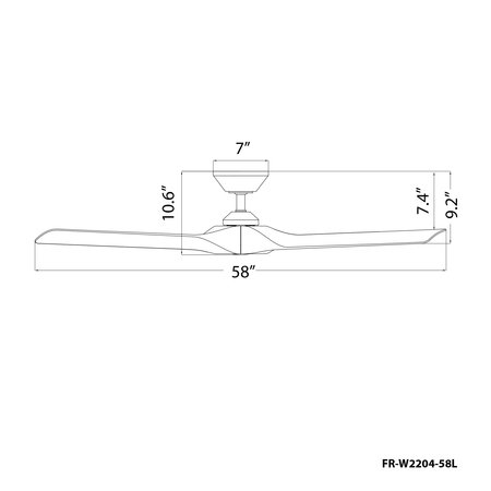 Modern Forms Torque 3-Blade Smart Ceiling Fan 58in Satin Brass/White with Remote Control FR-W2204-58